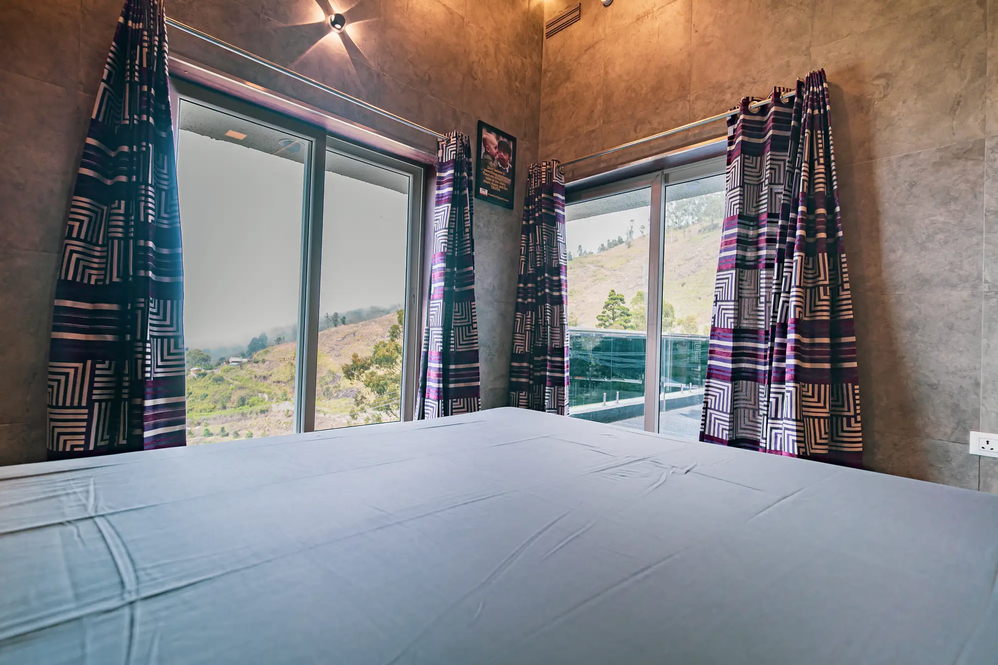 Bedroom with valley view